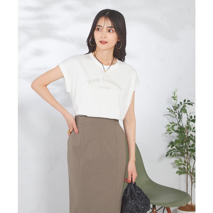 【コットン100%】フレンチスリーブロゴTシャツ | a.v.v【WOMEN】 | 詳細画像29 