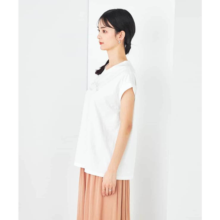 【コットン100%】フレンチスリーブロゴTシャツ | a.v.v【WOMEN】 | 詳細画像34 