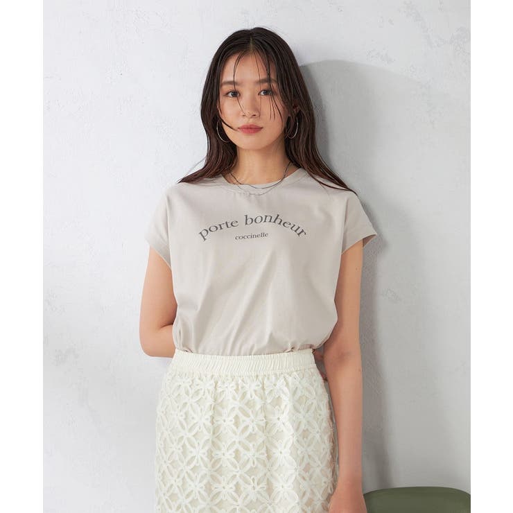 【コットン100%】フレンチスリーブロゴTシャツ | a.v.v【WOMEN】 | 詳細画像4 