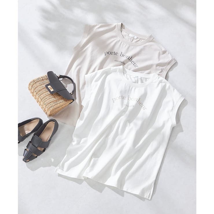 【コットン100%】フレンチスリーブロゴTシャツ | a.v.v【WOMEN】 | 詳細画像43 