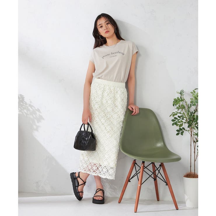 【コットン100%】フレンチスリーブロゴTシャツ | a.v.v【WOMEN】 | 詳細画像6 