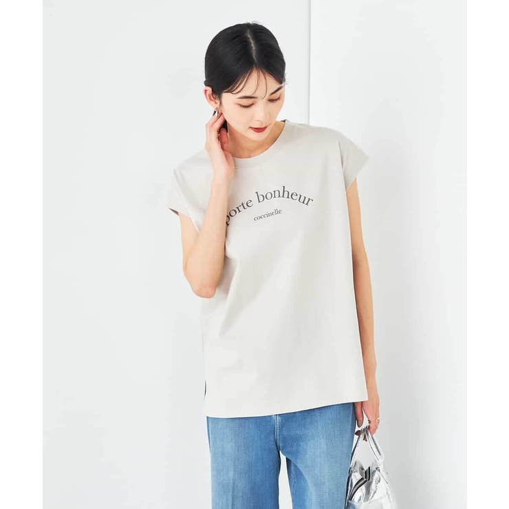 【コットン100%】フレンチスリーブロゴTシャツ | a.v.v【WOMEN】 | 詳細画像8 