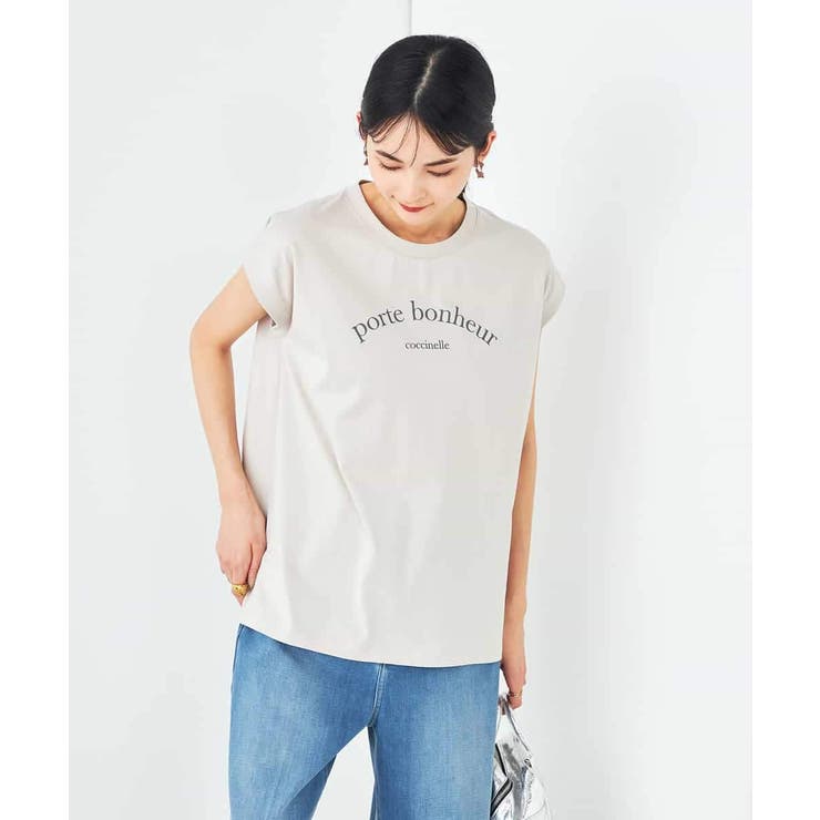 【コットン100%】フレンチスリーブロゴTシャツ | a.v.v【WOMEN】 | 詳細画像9 