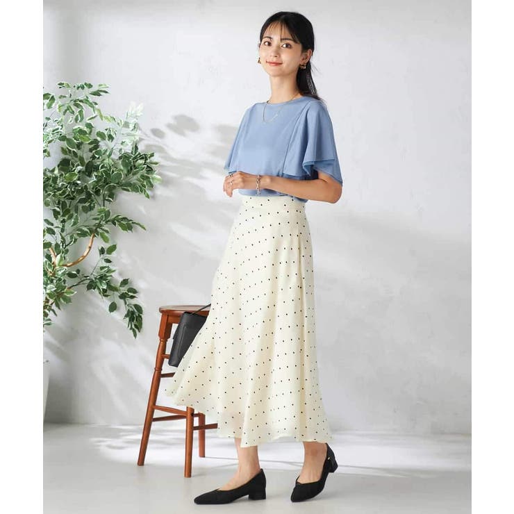 【接触冷感/UVカット/吸水速乾】チュールラッフルスリーブカットソー | a.v.v【WOMEN】 | 詳細画像11 