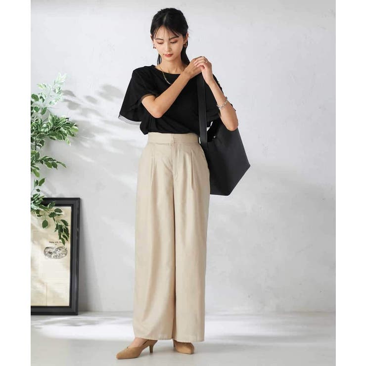 【接触冷感/UVカット/吸水速乾】チュールラッフルスリーブカットソー | a.v.v【WOMEN】 | 詳細画像26 