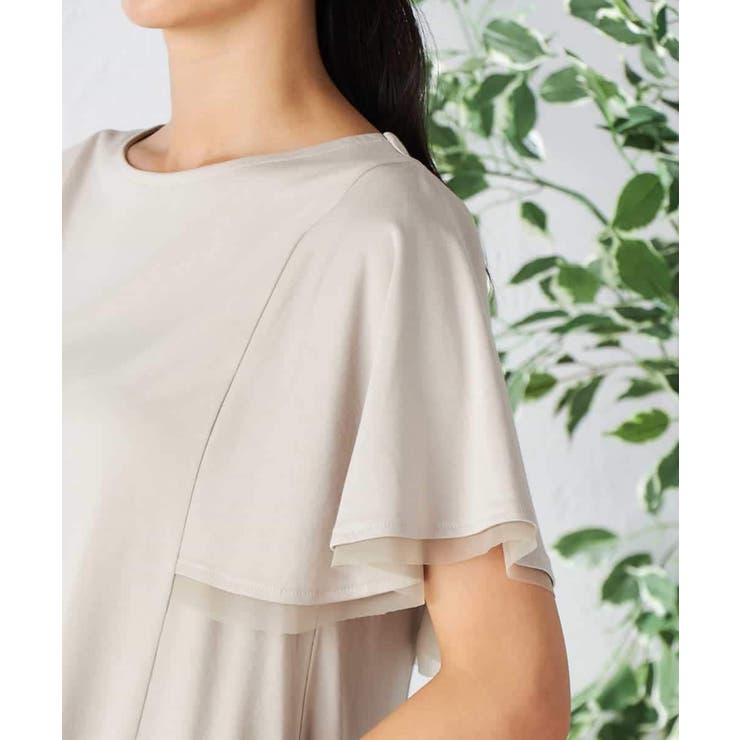 【接触冷感/UVカット/吸水速乾】チュールラッフルスリーブカットソー | a.v.v【WOMEN】 | 詳細画像36 