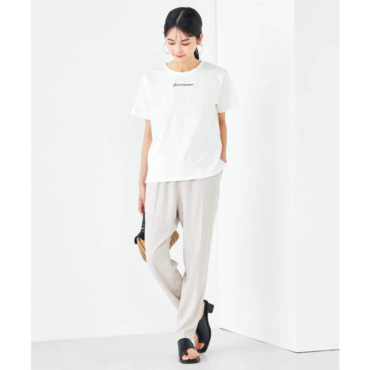 【コットン100%】コンパクト刺繍ロゴTシャツ | a.v.v【WOMEN】 | 詳細画像10 