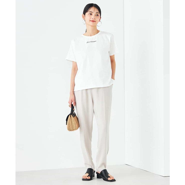 【コットン100%】コンパクト刺繍ロゴTシャツ | a.v.v【WOMEN】 | 詳細画像11 