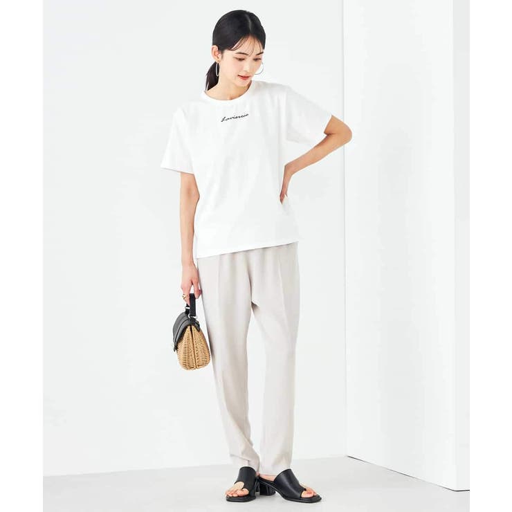 【コットン100%】コンパクト刺繍ロゴTシャツ | a.v.v【WOMEN】 | 詳細画像12 