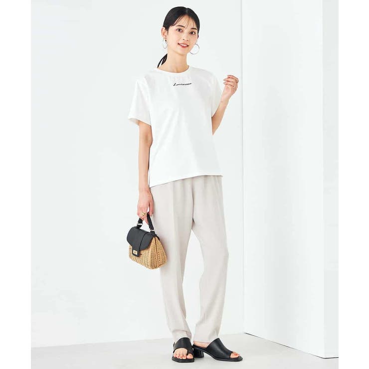 【コットン100%】コンパクト刺繍ロゴTシャツ | a.v.v【WOMEN】 | 詳細画像13 