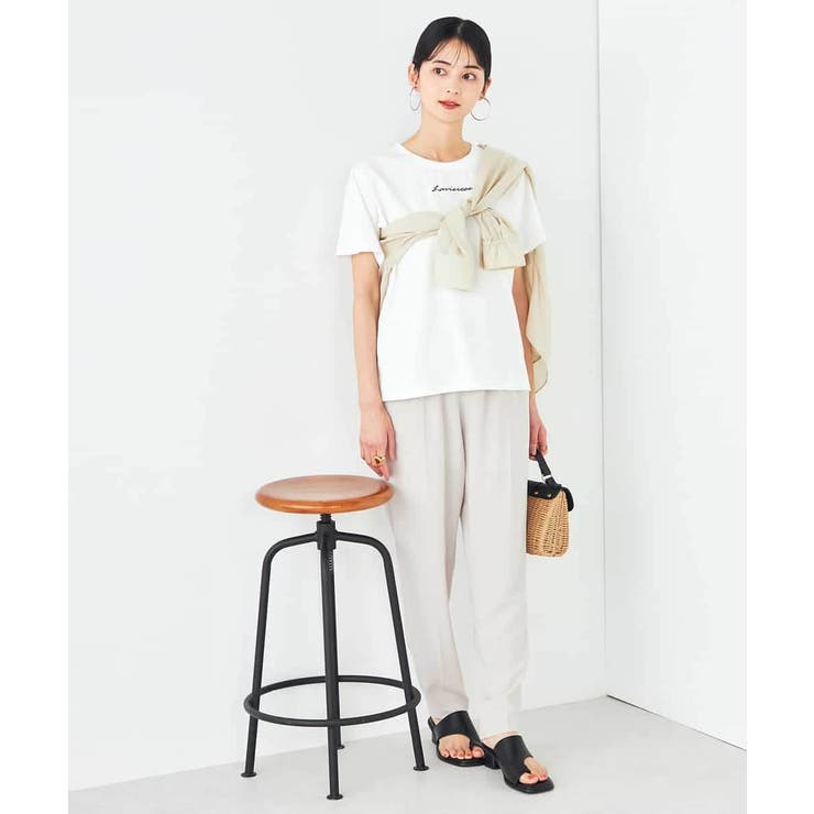 【コットン100%】コンパクト刺繍ロゴTシャツ | a.v.v【WOMEN】 | 詳細画像17 