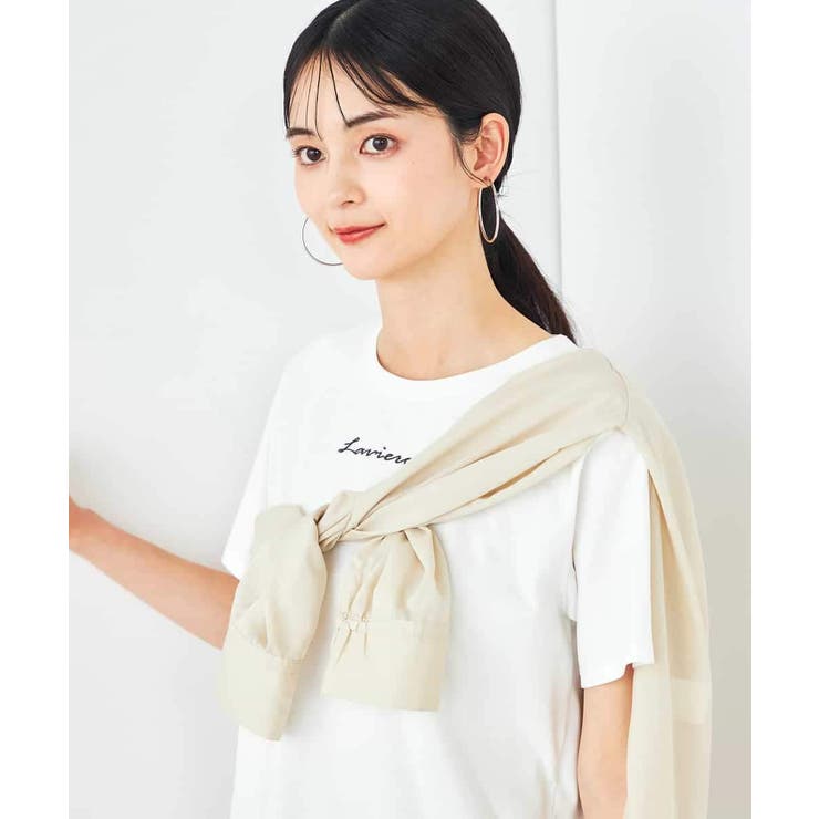 【コットン100%】コンパクト刺繍ロゴTシャツ | a.v.v【WOMEN】 | 詳細画像20 
