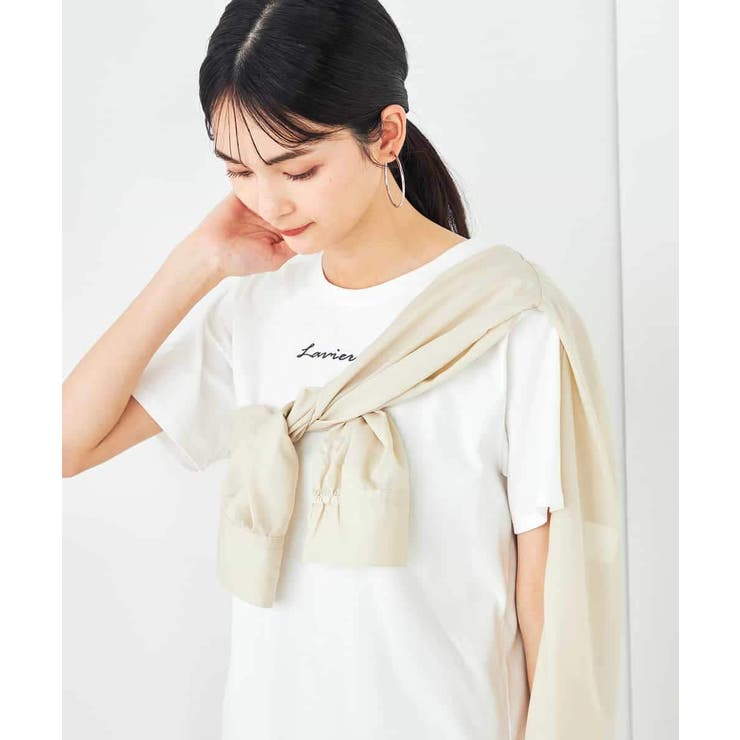 【コットン100%】コンパクト刺繍ロゴTシャツ | a.v.v【WOMEN】 | 詳細画像21 