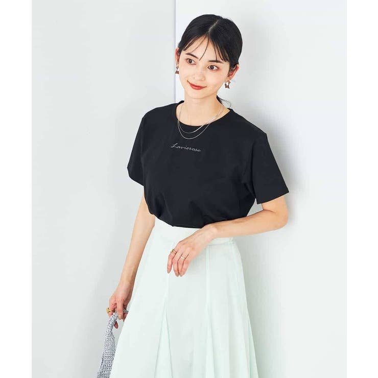 【コットン100%】コンパクト刺繍ロゴTシャツ | a.v.v【WOMEN】 | 詳細画像23 