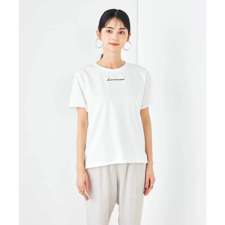 【コットン100%】コンパクト刺繍ロゴTシャツ | a.v.v【WOMEN】 | 詳細画像28 