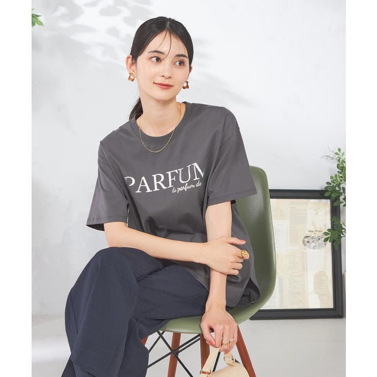 【コットン100%】大人のロゴTシャツ | a.v.v【WOMEN】 | 詳細画像1 