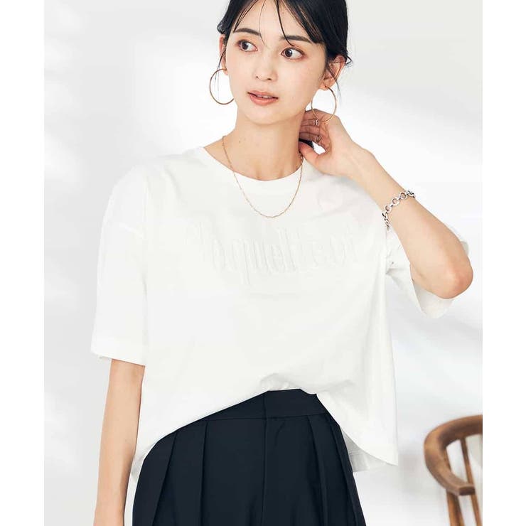 エンボスロゴクロップドTシャツ | a.v.v【WOMEN】 | 詳細画像12 