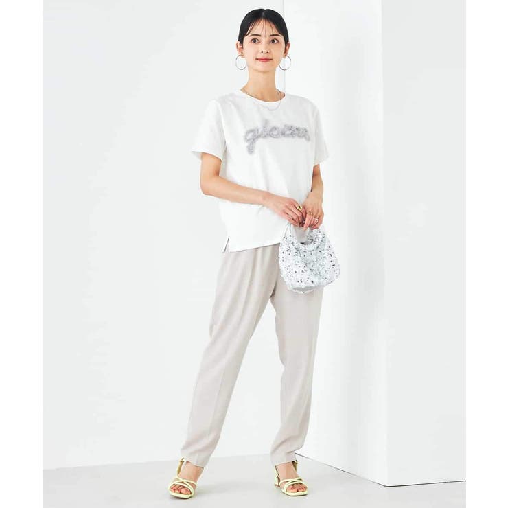 【コットン100%】チュールロゴ刺繍Tシャツ | a.v.v【WOMEN】 | 詳細画像12 