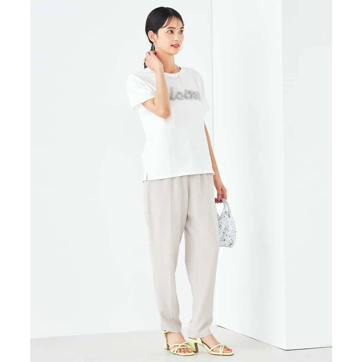 【コットン100%】チュールロゴ刺繍Tシャツ | a.v.v【WOMEN】 | 詳細画像13 