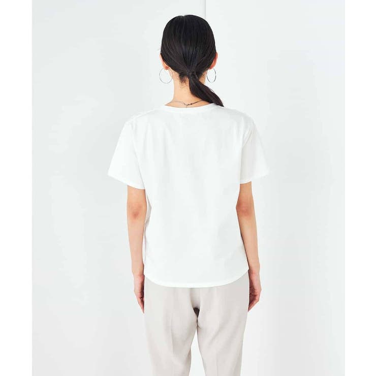 【コットン100%】チュールロゴ刺繍Tシャツ | a.v.v【WOMEN】 | 詳細画像26 