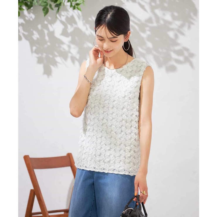 ローズチュールレーストップス | a.v.v【WOMEN】 | 詳細画像2 