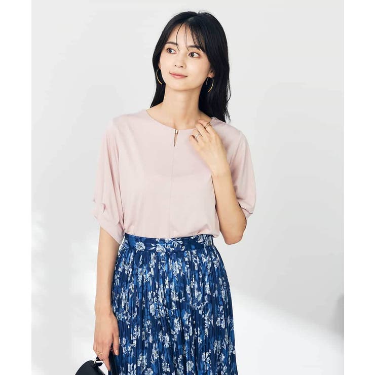 【接触冷感/UVカット/吸水速乾】チャームネックパフスリーブトップス | a.v.v【WOMEN】 | 詳細画像10 