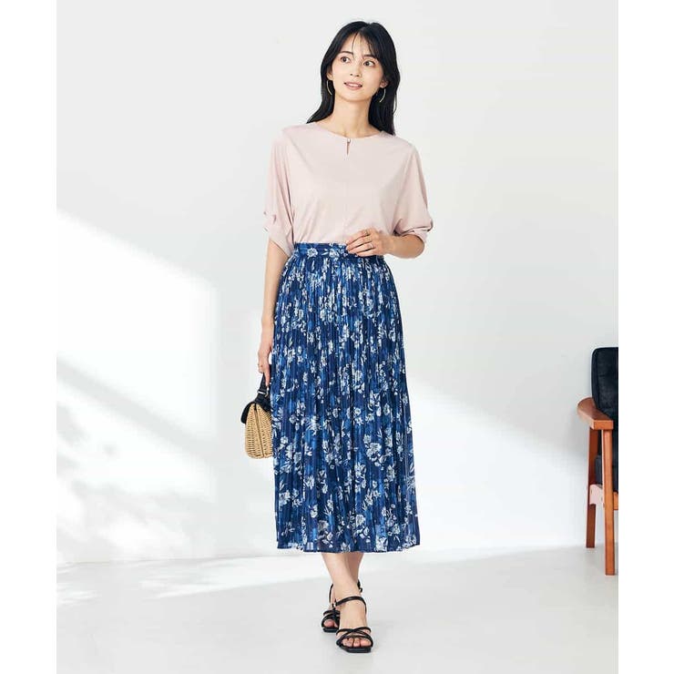 【接触冷感/UVカット/吸水速乾】チャームネックパフスリーブトップス | a.v.v【WOMEN】 | 詳細画像12 