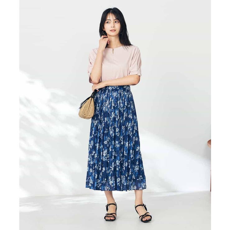 【接触冷感/UVカット/吸水速乾】チャームネックパフスリーブトップス | a.v.v【WOMEN】 | 詳細画像13 