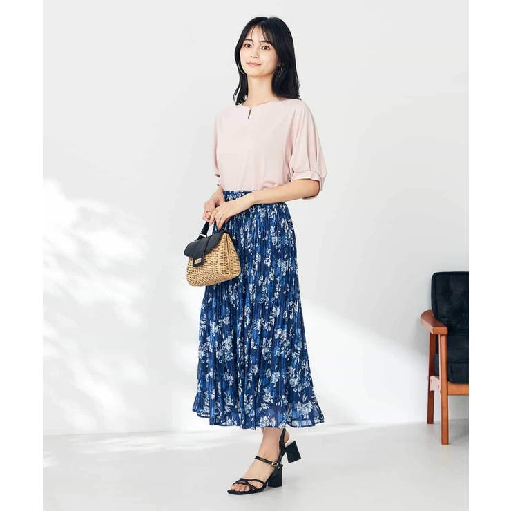 【接触冷感/UVカット/吸水速乾】チャームネックパフスリーブトップス | a.v.v【WOMEN】 | 詳細画像14 