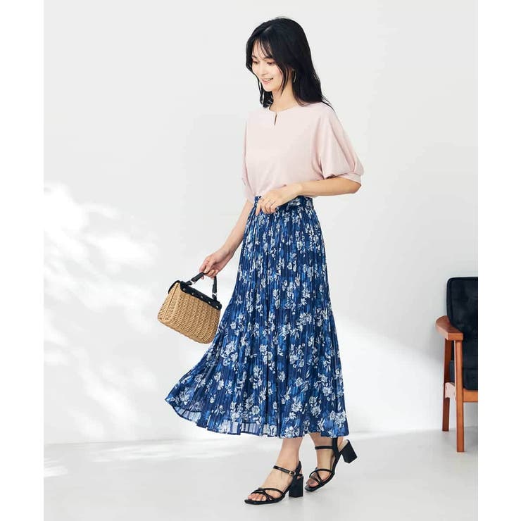 【接触冷感/UVカット/吸水速乾】チャームネックパフスリーブトップス | a.v.v【WOMEN】 | 詳細画像15 