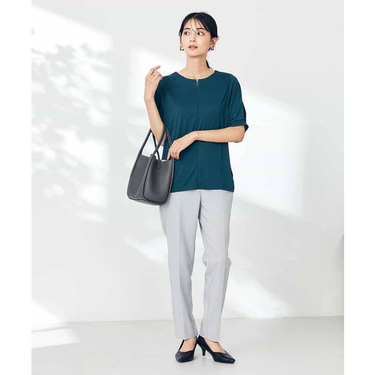 【接触冷感/UVカット/吸水速乾】チャームネックパフスリーブトップス | a.v.v【WOMEN】 | 詳細画像22 