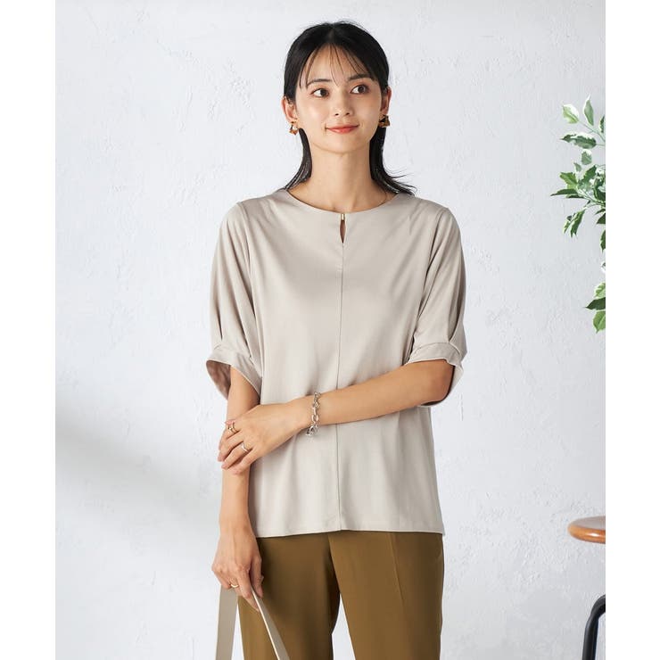 【接触冷感/UVカット/吸水速乾】チャームネックパフスリーブトップス | a.v.v【WOMEN】 | 詳細画像27 