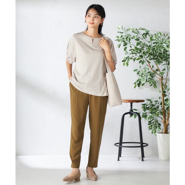 【接触冷感/UVカット/吸水速乾】チャームネックパフスリーブトップス | a.v.v【WOMEN】 | 詳細画像28 