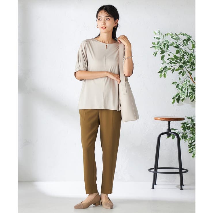 【接触冷感/UVカット/吸水速乾】チャームネックパフスリーブトップス | a.v.v【WOMEN】 | 詳細画像30 