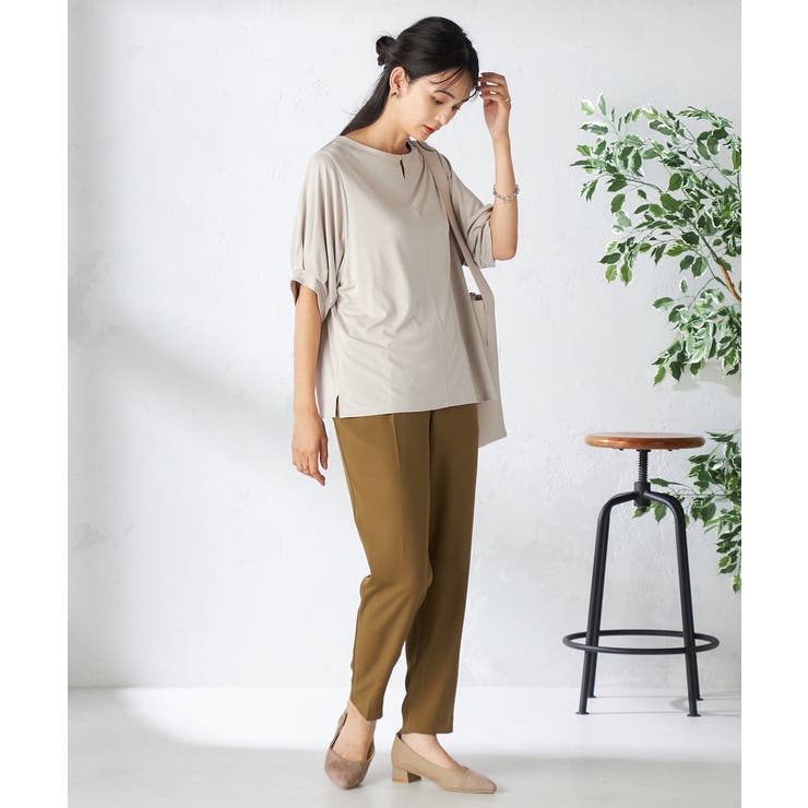 【接触冷感/UVカット/吸水速乾】チャームネックパフスリーブトップス | a.v.v【WOMEN】 | 詳細画像31 