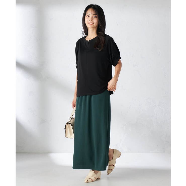 【接触冷感/UVカット/吸水速乾】チャームネックパフスリーブトップス | a.v.v【WOMEN】 | 詳細画像36 