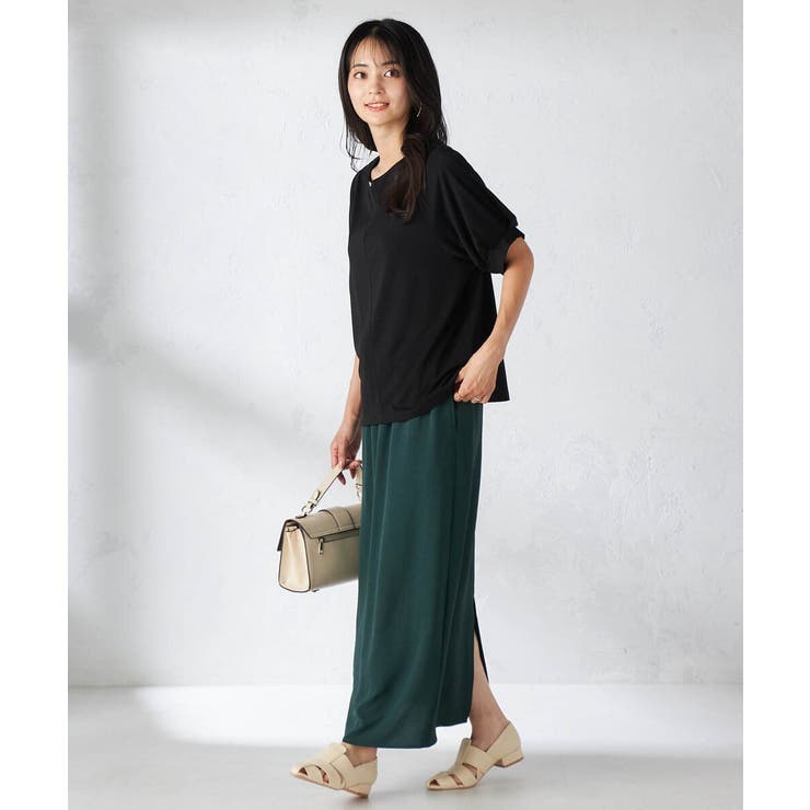 【接触冷感/UVカット/吸水速乾】チャームネックパフスリーブトップス | a.v.v【WOMEN】 | 詳細画像37 