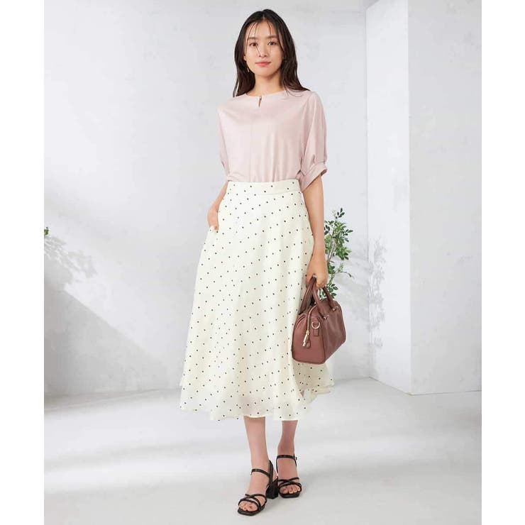 【接触冷感/UVカット/吸水速乾】チャームネックパフスリーブトップス | a.v.v【WOMEN】 | 詳細画像4 