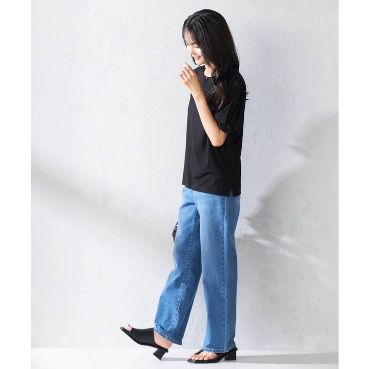 【接触冷感/UVカット/吸水速乾】チャームネックパフスリーブトップス | a.v.v【WOMEN】 | 詳細画像41 