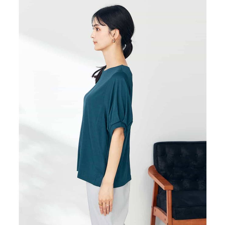 【接触冷感/UVカット/吸水速乾】チャームネックパフスリーブトップス | a.v.v【WOMEN】 | 詳細画像44 