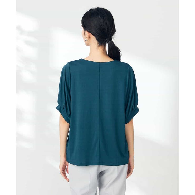 【接触冷感/UVカット/吸水速乾】チャームネックパフスリーブトップス | a.v.v【WOMEN】 | 詳細画像45 