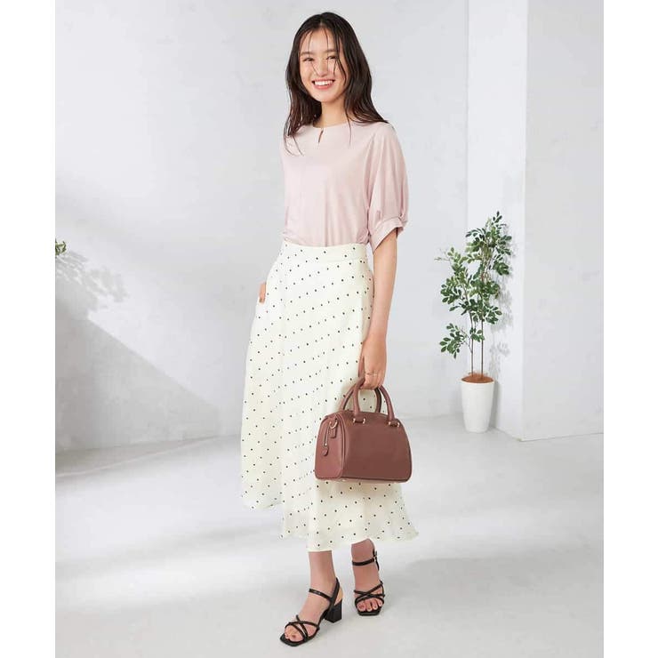 【接触冷感/UVカット/吸水速乾】チャームネックパフスリーブトップス | a.v.v【WOMEN】 | 詳細画像7 