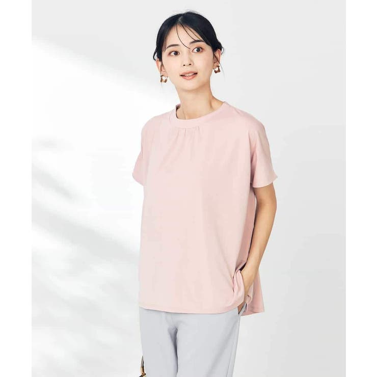 【接触冷感/速乾/UVカット】ギャザーネックフレンチスリーブカットソー | a.v.v【WOMEN】 | 詳細画像11 