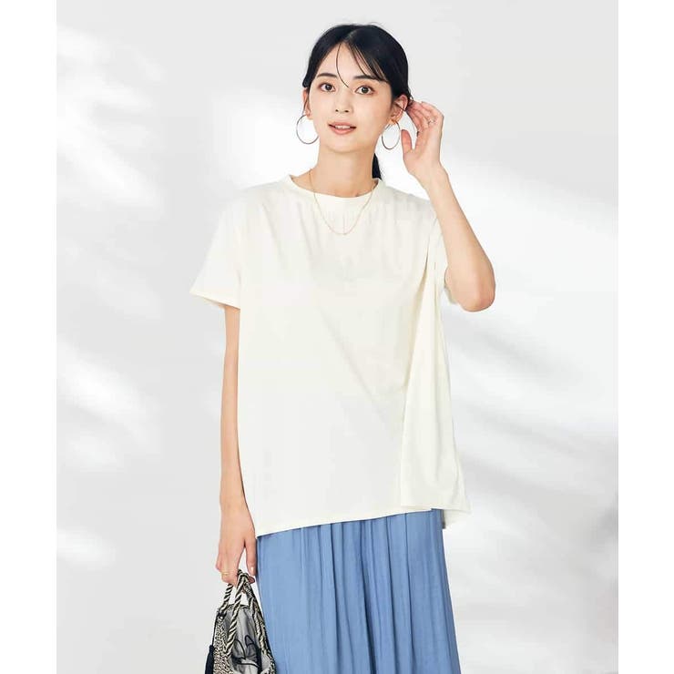 【接触冷感/速乾/UVカット】ギャザーネックフレンチスリーブカットソー | a.v.v【WOMEN】 | 詳細画像36 