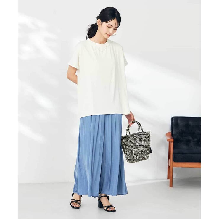 【接触冷感/速乾/UVカット】ギャザーネックフレンチスリーブカットソー | a.v.v【WOMEN】 | 詳細画像41 