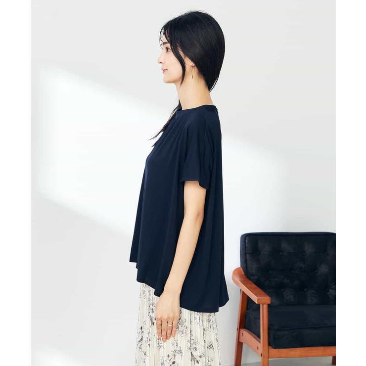 【接触冷感/速乾/UVカット】ギャザーネックフレンチスリーブカットソー | a.v.v【WOMEN】 | 詳細画像63 