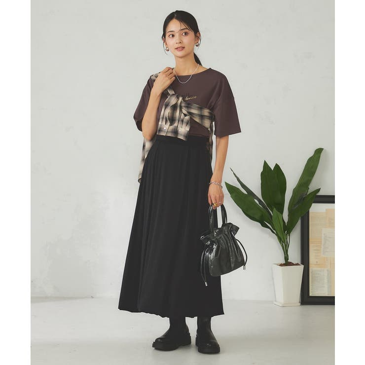 【接触冷感/UVカット】ボートネックロゴTシャツ | a.v.v【WOMEN】 | 詳細画像17 