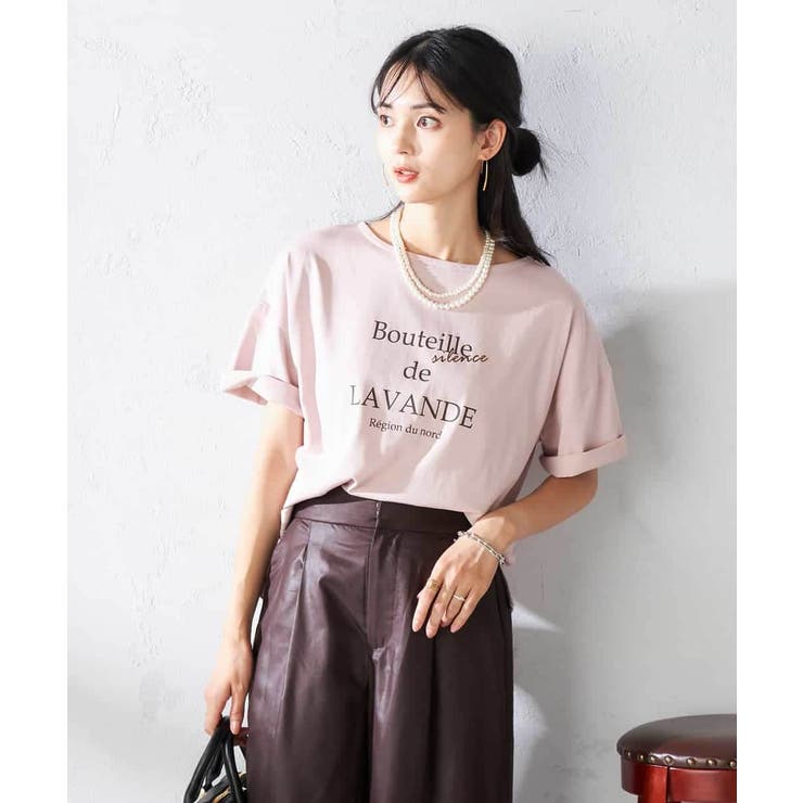 【接触冷感/UVカット】ボートネックロゴTシャツ | a.v.v【WOMEN】 | 詳細画像2 