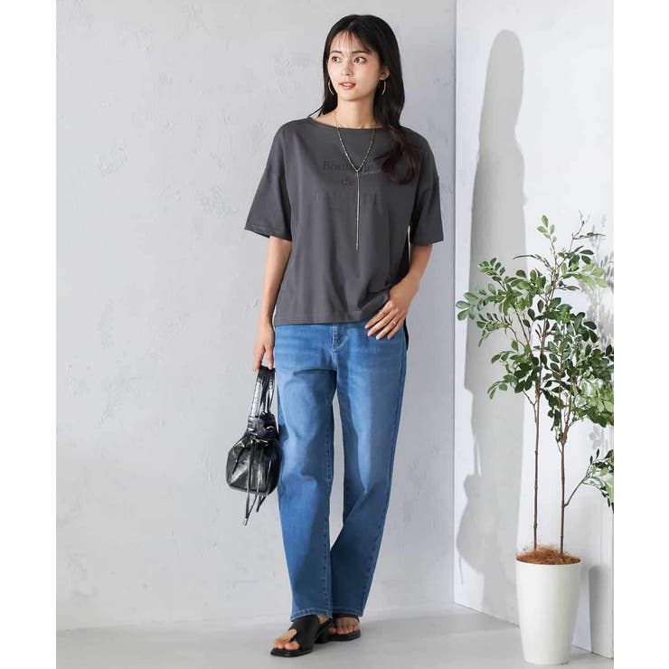 【接触冷感/UVカット】ボートネックロゴTシャツ | a.v.v【WOMEN】 | 詳細画像21 