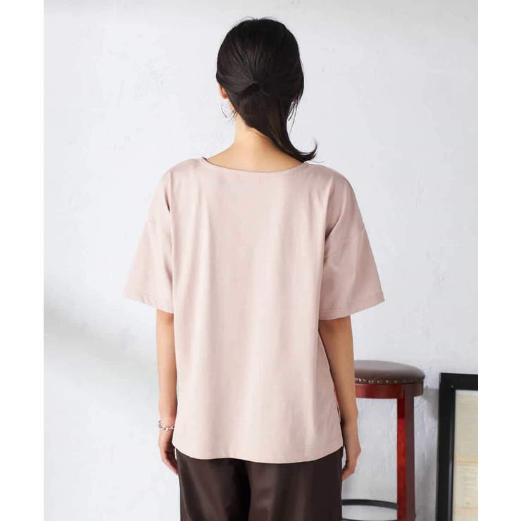 【接触冷感/UVカット】ボートネックロゴTシャツ | a.v.v【WOMEN】 | 詳細画像27 